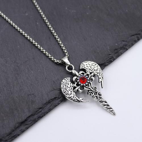 Chaîne en alliage de zinc de fer Collier Pull, croix, Placage de couleur d'or, bijoux de mode & avec strass, plus de couleurs à choisir, Vendu par PC