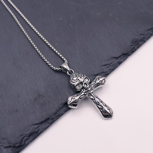 Chaîne en alliage de zinc de fer Collier Pull, croix, Placage de couleur d'or, bijoux de mode, plus de couleurs à choisir, Vendu par PC