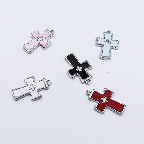 Colgantes de Aleación de Zinc en Forma Cruces, chapado en color dorado, Bricolaje & esmalte, más colores para la opción, Vendido por UD