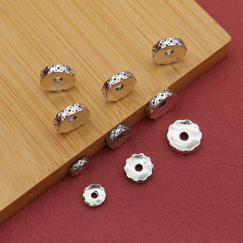 Perles intercalaires en alliage de zinc, Placage de couleur argentée, DIY Vendu par sac[