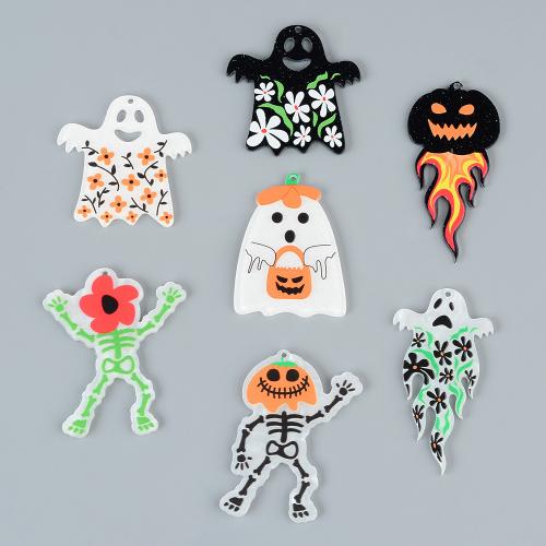 Pendant Halloween Fashion, Acrylique, Impression, Halloween Design & DIY, plus de couleurs à choisir Vendu par sac[