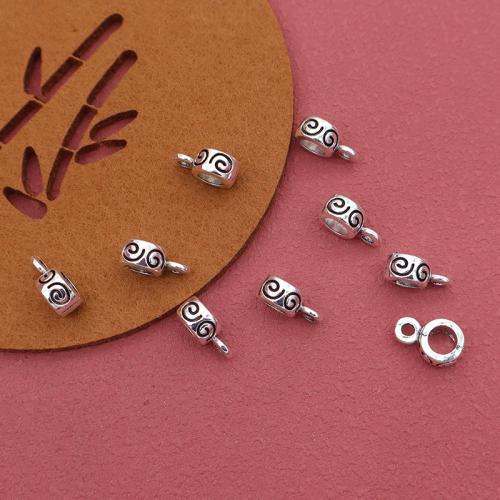 Perles de Bail en alliage de zinc , Placage de couleur argentée, DIY Diamètre inté Environ 4.5mm Vendu par sac