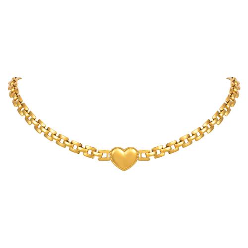 Parures de bijoux en acier inoxydable, Acier inoxydable 304, coeur, Placage de couleur d'or, bijoux de mode & styles différents pour le choix & pour femme, Vendu par PC