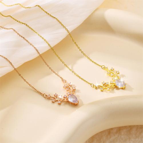 チタンジュエリーネックレス, チタン鋼, メッキ, ファッションジュエリー & マイクロパヴェジルコニア & 女性用, 無色, 売り手 パソコン[