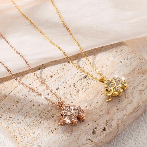 チタンジュエリーネックレス, チタン鋼, メッキ, ファッションジュエリー & マイクロパヴェジルコニア & 女性用, 無色, 売り手 パソコン[