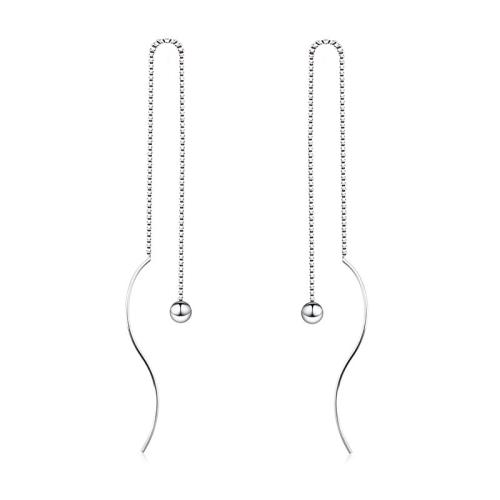 Zinc Alloy Thread Through Earrings, plated, fashion jewelry & for woman 90mm 