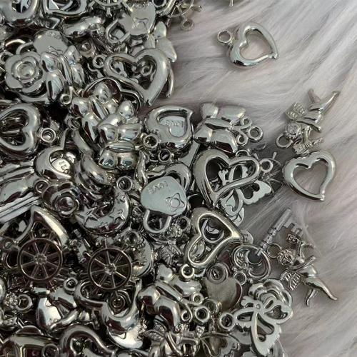 Смола ювелирные изделия Кулон, канифоль, плакирован серебром, случайным образом отправлено & смешанная картина & DIY, pendant length 10-30mm, продается G