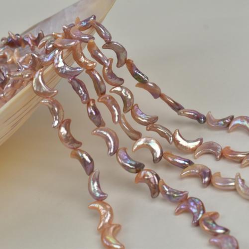 Naturel d'eau douce perles, perle d'eau douce cultivée, lune, DIY, violet, 7-17mm cm, Vendu par brin