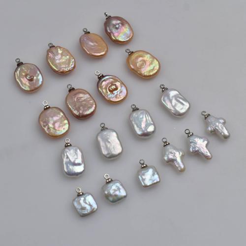 Pendentifs perlières d'eau douce, perle d'eau douce cultivée, Baroque, DIY, blanc, 10-18mm, Vendu par PC