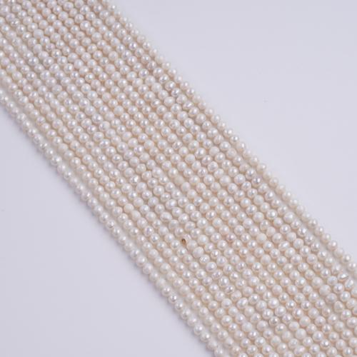 Naturel d'eau douce perles, perle d'eau douce cultivée, Légèrement rond, DIY, plus de couleurs à choisir, 4-5mm cm, Vendu par brin