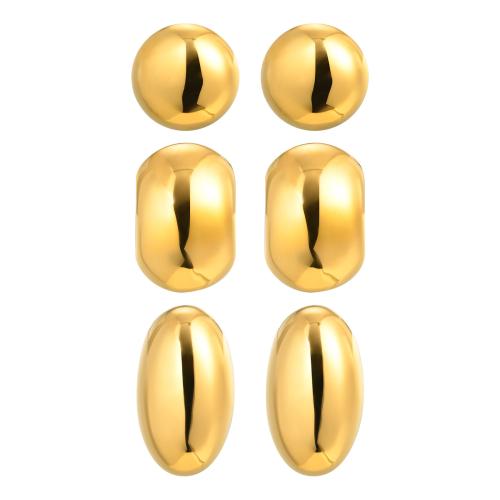 Серьги из нержавеющей стали, Нержавеющая сталь 304, Другое покрытие, ювелирные изделия моды & разные стили для выбора & Женский, Золотой, продается Пара