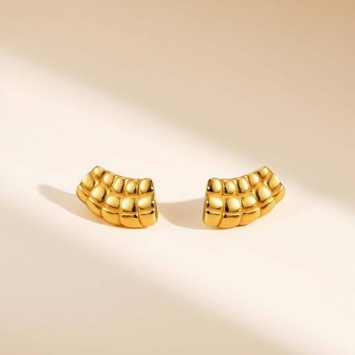 Серьги из нержавеющей стали, Нержавеющая сталь 304, Другое покрытие, ювелирные изделия моды & Женский, Золотой, продается Пара