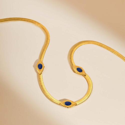 ステンレス鋼のジュエリーネックレス, 304ステンレススチール, メッキ, ファッションジュエリー & 女性用 & エポキシステッカー, 金色, 売り手 パソコン