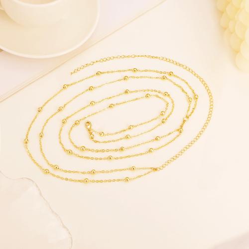 Ceinture décorative alliage de zinc, Acier inoxydable 304, Placage, Double couche & bijoux de mode & pour femme, plus de couleurs à choisir, Vendu par PC