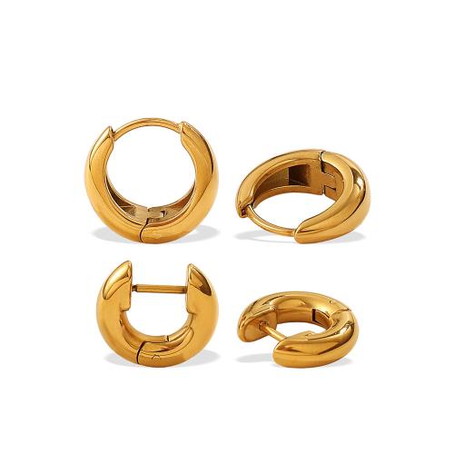 Stainless Steel Huggie Hoop Earring, 304 Stainless Steel, plated, fashion jewelry & for woman 