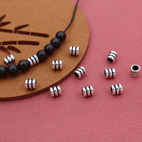 Perles intercalaires en alliage de zinc, Placage de couleur argentée, DIY Vendu par sac[