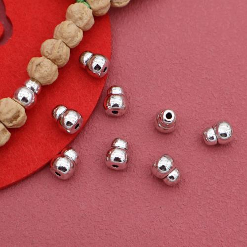 Perles intercalaires en alliage de zinc, calebasse, Placage de couleur argentée, DIY Vendu par sac[