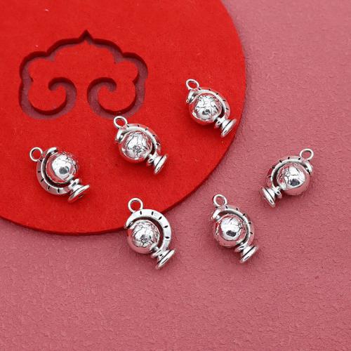 Bijoux pendentifs en Zinc alliage , alliage de zinc, Globe, Placage de couleur argentée, DIY Diamètre inté Environ 2.5mm Vendu par sac