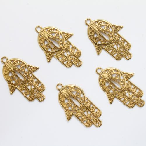 Stainless Steel Pendants, 304 Stainless Steel, gold color plated, DIY & hollow, golden 