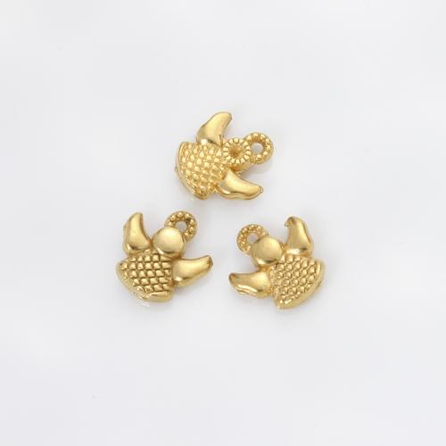 Stainless Steel Angel Pendant, 304 Stainless Steel, gold color plated, DIY, golden 