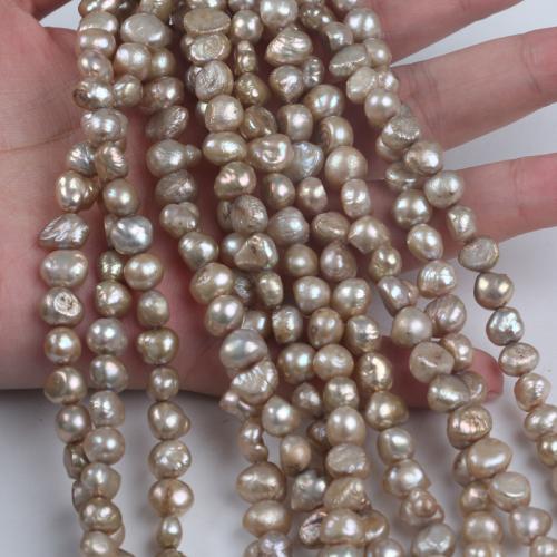 Perles de culture d'eau douce Keishi, perle d'eau douce cultivée, Baroque, DIY, Champagne, 6-7mm cm, Vendu par brin