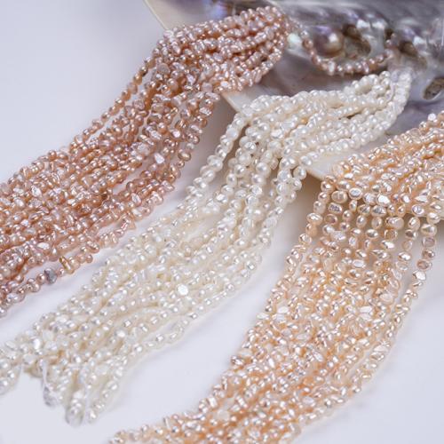 Perles de culture d'eau douce Keishi, perle d'eau douce cultivée, baroque, DIY, plus de couleurs à choisir, 3-4mm cm, Vendu par brin