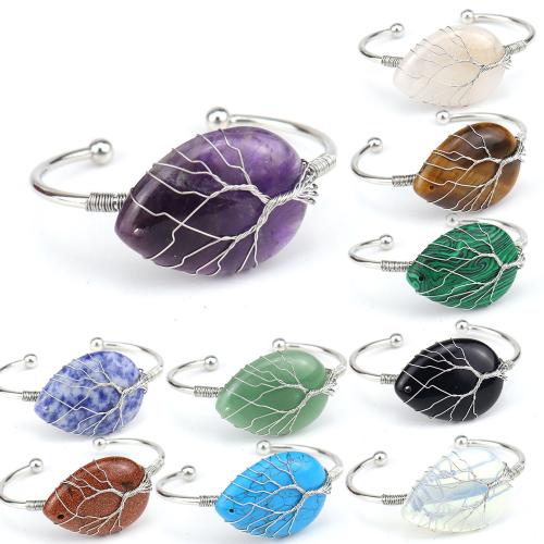 Самоцвет браслет, Полудрагоценный камень, с Медная проволока & Латунь, Связанный вручную, ювелирные изделия моды & различные материалы для выбора & Мужская, продается PC