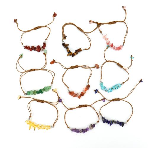 Bracelets en pierres précieuses, pierre gemme, avec corde en nylon, fait à la main, bijoux de mode & différents matériaux pour le choix & unisexe Environ 22 cm, Vendu par PC