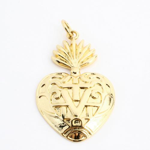 Brass Heart Pendants, DIY, golden 
