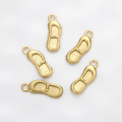 Stainless Steel Pendants, 304 Stainless Steel, Shoes, gold color plated, DIY, golden 