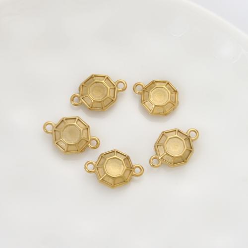 Connecteur de charme en acier inoxydable, Acier inoxydable 304, Placage de couleur d'or, DIY, doré Vendu par PC