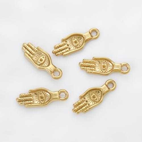 Stainless Steel Pendants, 304 Stainless Steel, Hand, gold color plated, DIY, golden 