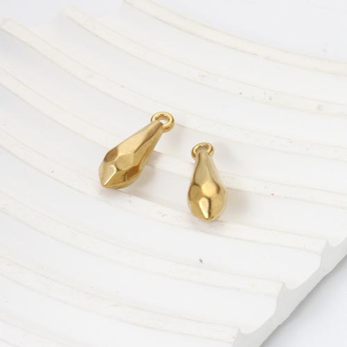Stainless Steel Pendants, 304 Stainless Steel, Teardrop, gold color plated, DIY, golden 