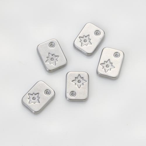 Monture de pendentif en acier inoxydable, Acier inoxydable 304, cadre, Placage de couleur argentée, DIY & aucun trou, argent Vendu par PC