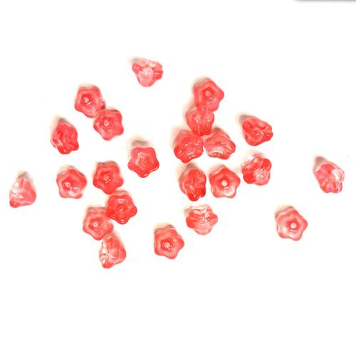 Fornitura de pasador de pelo, Cristal de murano, Flor, enviado al azar & Bricolaje, color mixto, 8x8mm, Vendido por UD