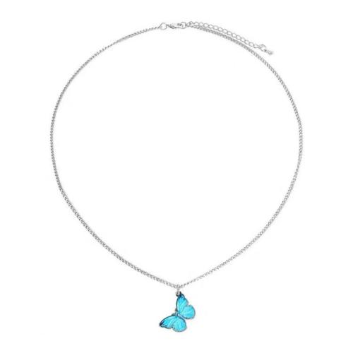 aleación de zinc Pulsera y collar, Mariposa, chapado, diferentes estilos para la opción & para mujer & esmalte, Vendido por UD
