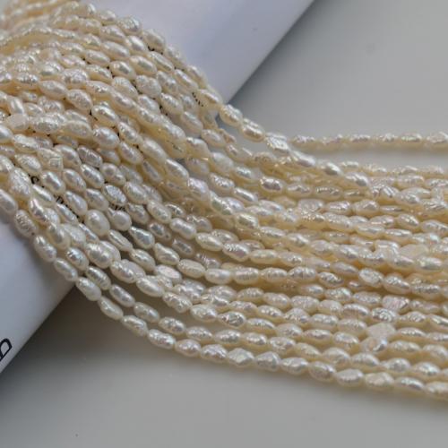 Perles nacres baroques de culture d'eau douce , perle d'eau douce cultivée, DIY, blanc, 4-5mm cm, Vendu par brin
