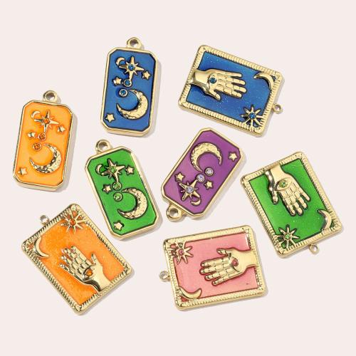 Emaille Edelstahl Anhänger, 304 Edelstahl, goldfarben plattiert, DIY & mit Strass, keine, 3PCs/Tasche, verkauft von Tasche