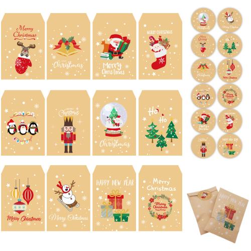 Kraft Bolsa de regalos de Navidad, Diseño de Navidad & Bricolaje, más colores para la opción, 48PCs/Set, Vendido por Set