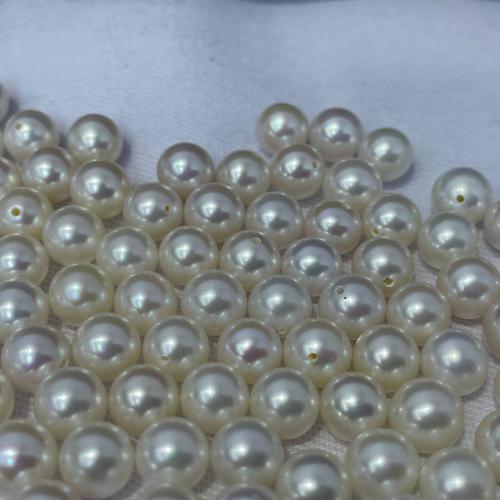 Perles de nacre rondes de culture d'eau douce, perle d'eau douce cultivée, DIY & semi-foré, blanc, 6.5-7.5mm, Vendu par PC