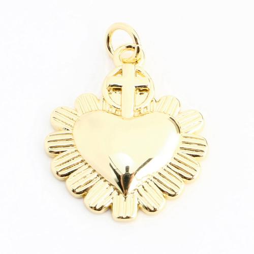 Brass Heart Pendants, DIY, golden 