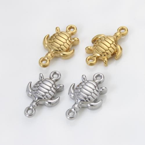 Connecteur de charme en acier inoxydable, Acier inoxydable 304, tortue, Placage, DIY, plus de couleurs à choisir Vendu par PC