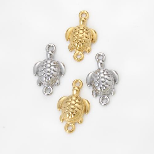 Connecteur de charme en acier inoxydable, Acier inoxydable 304, tortue, Placage, DIY, plus de couleurs à choisir Vendu par PC