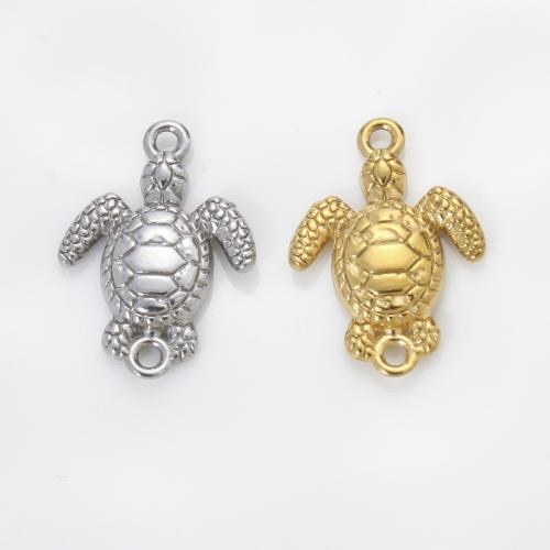 Connecteur de charme en acier inoxydable, Acier inoxydable 304, tortue, Placage, DIY, plus de couleurs à choisir Vendu par PC