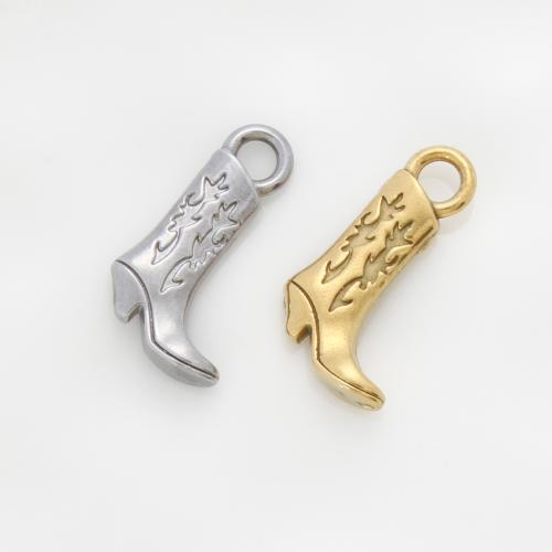 Acier inoxydable Pendentif Chaussures, Acier inoxydable 304, Placage, DIY, plus de couleurs à choisir Vendu par PC