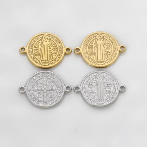 Connecteur de charme en acier inoxydable, Acier inoxydable 304, Rond, Placage, DIY, plus de couleurs à choisir Vendu par PC