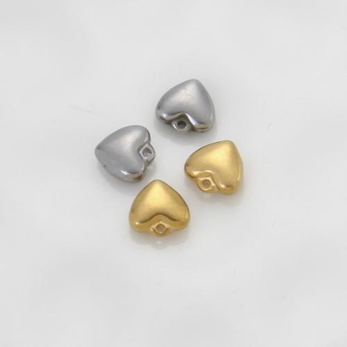 Colgantes del corazón de acero inoxidable, acero inoxidable 304, chapado, Bricolaje, más colores para la opción, 7.9x7.9x3.4mm, Vendido por UD