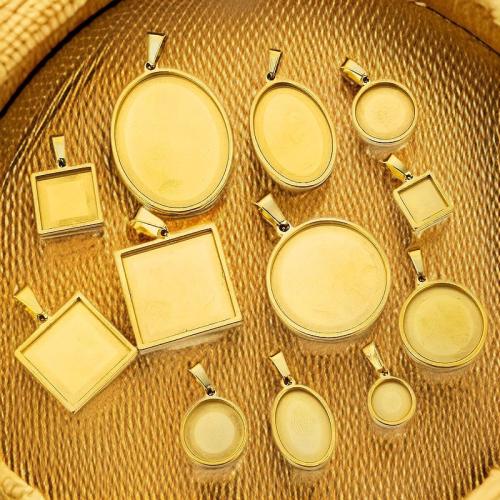 Monture de pendentif en acier inoxydable, Acier inoxydable 304, Placage de couleur d'or, DIY, plus de couleurs à choisir Vendu par sac