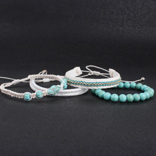 Acrylic Bracelets, with PU Leather, gold color plated, fashion jewelry 