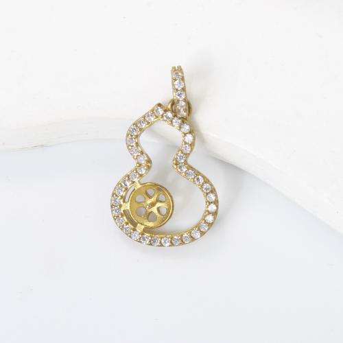 Латунь Кулон бланк, Форма тыквы, Другое покрытие, DIY & со стразами & отверстие, Золотой продается PC[